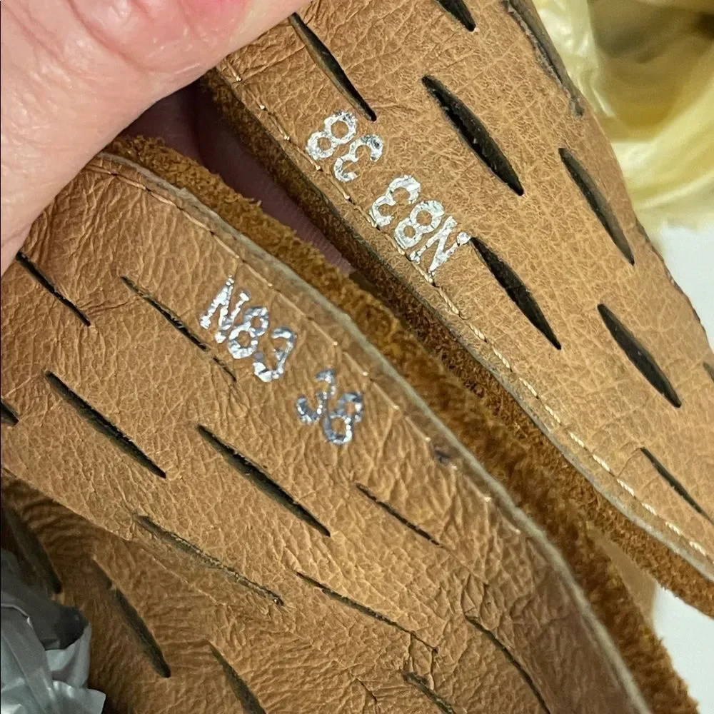 ANTELOPE TIFFANY Women's Tan Wedge Ankle Boots Euro 38 US 7-7.5